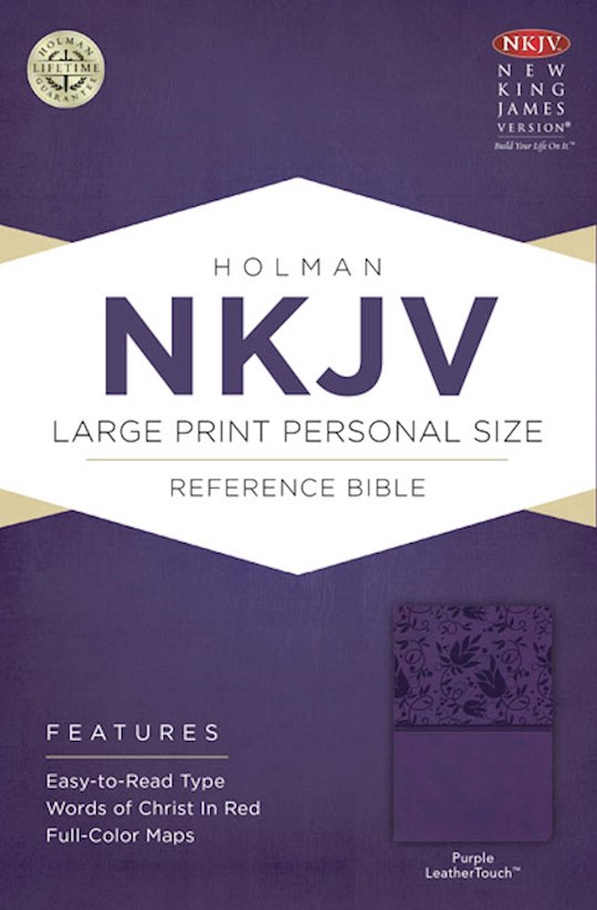 NKJV Large Print Personal Size Reference Bible-Purple LeatherTouch | SHOPtheWORD