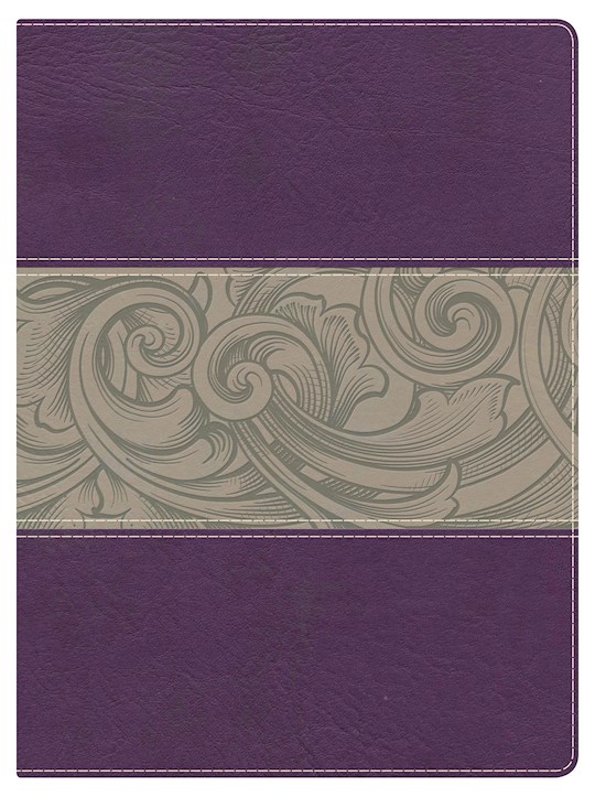 NKJV Holman Study Bible (Full Color)-Eggplant/Tan LeatherTouch | SHOPtheWORD
