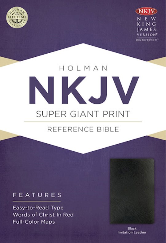 NKJV Super Giant Print Reference Bible-Black Imitation Leather | SHOPtheWORD