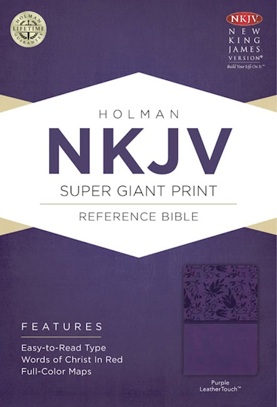 NKJV Super Giant Print Reference Bible-Purple LeatherTouch | SHOPtheWORD