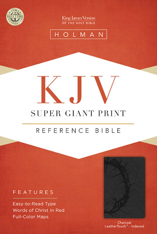 KJV Super Giant Print Reference Bible-Charcoal LeatherTouch Indexed | SHOPtheWORD