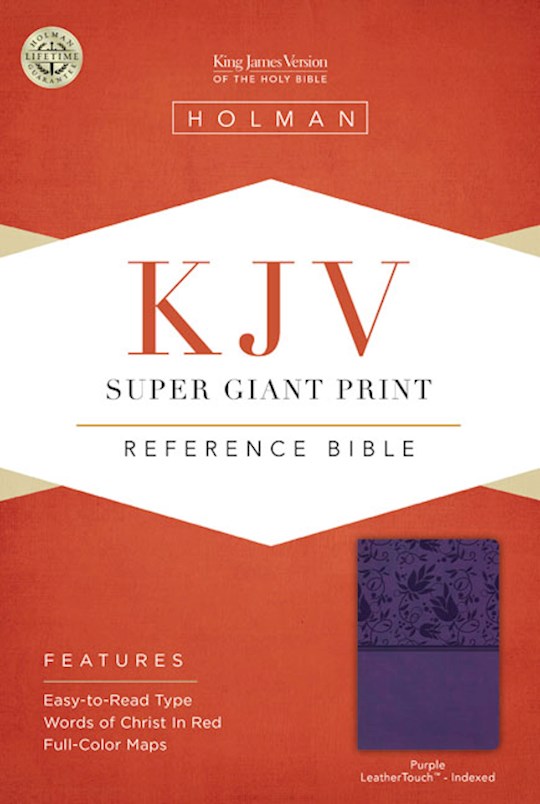 KJV Super Giant Print Reference Bible-Purple LeatherTouch Indexed | SHOPtheWORD