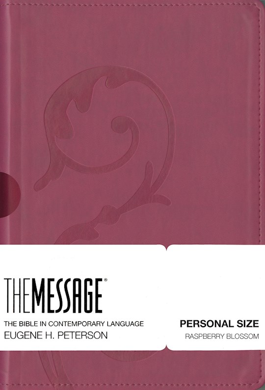 The Message/Personal Size Bible (Numbered Edition)-Raspberry Blossom LeatherLook | SHOPtheWORD