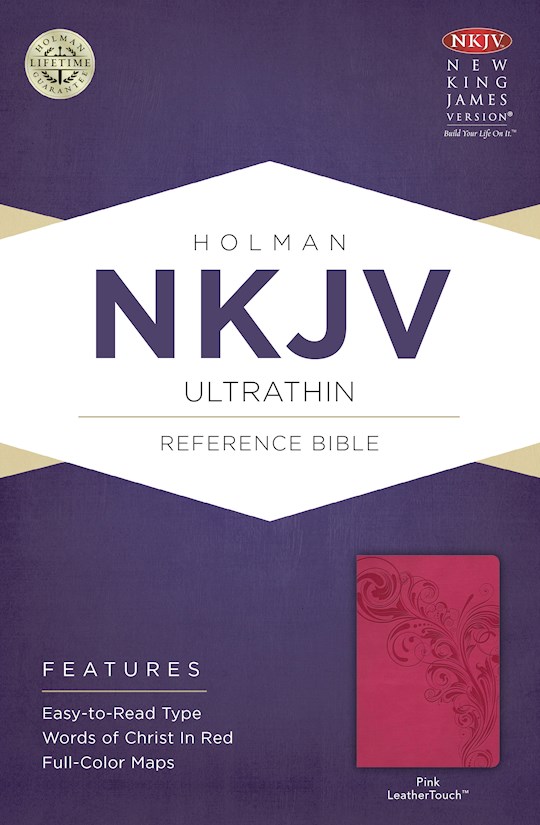 NKJV Ultrathin Reference Bible-Pink LeatherTouch | SHOPtheWORD