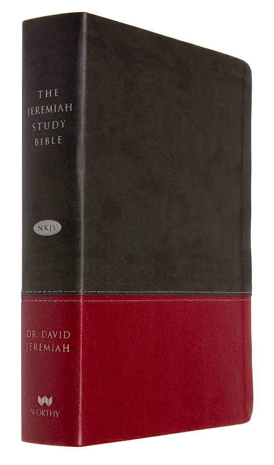 NKJV Jeremiah Study Bible-Charcoal/Burgundy Leatherluxe | SHOPtheWORD
