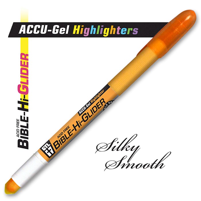 Logos Bookstore of Dallas: Highlighter-Accu-Gel Bible Hi-Glider-Orange  (Bx/12) - (0634989890064) : Gift