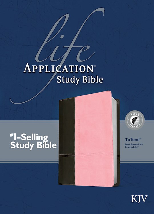 KJV Life Application Study Bible-Dark Brown/Pink TuTone Indexed | SHOPtheWORD