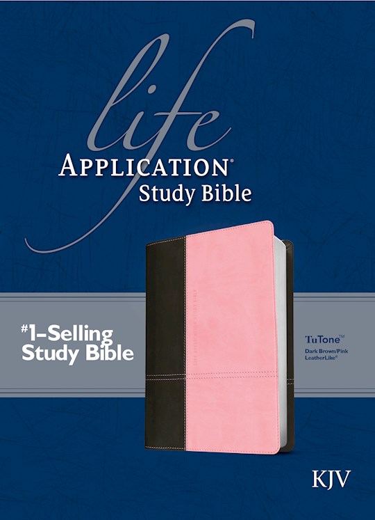 KJV Life Application Study Bible-Dark Brown/Pink TuTone | SHOPtheWORD