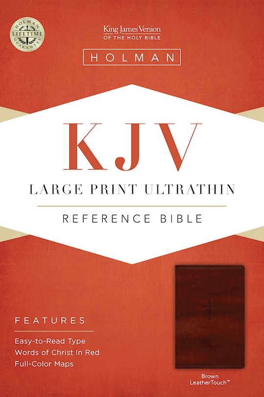 KJV Large Print Ultrathin Reference Bible-Brown LeatherTouch | SHOPtheWORD