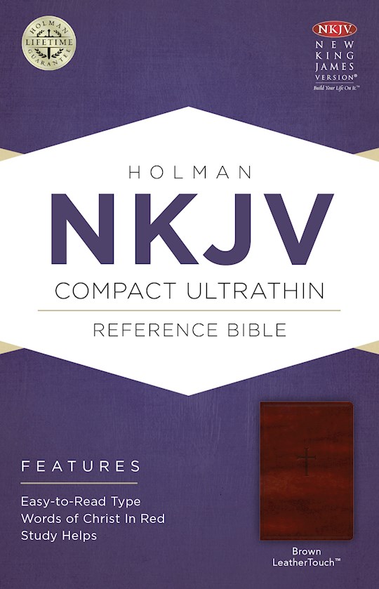 NKJV Compact Ultrathin Reference-Brown LeatherTouch | SHOPtheWORD