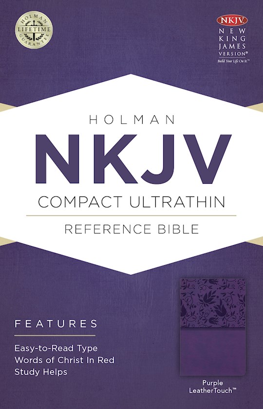 NKJV Compact Ultrathin Reference-Purple LeatherTouch | SHOPtheWORD