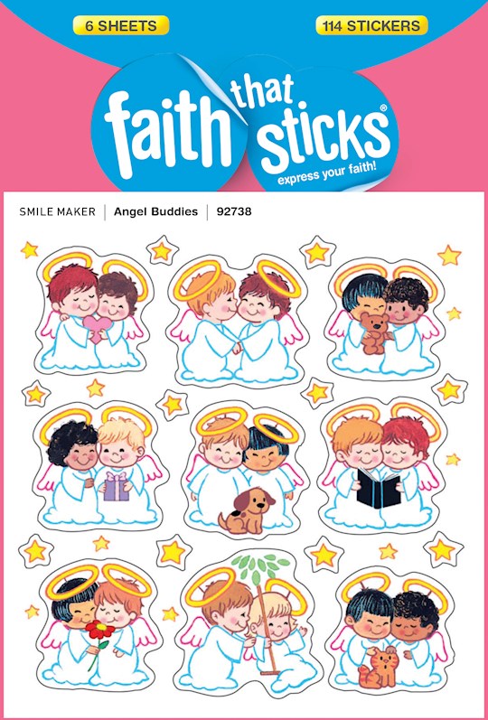 Sticker-Angel Buddies (6 Sheets) (Faith That Sticks) | SHOPtheWORD