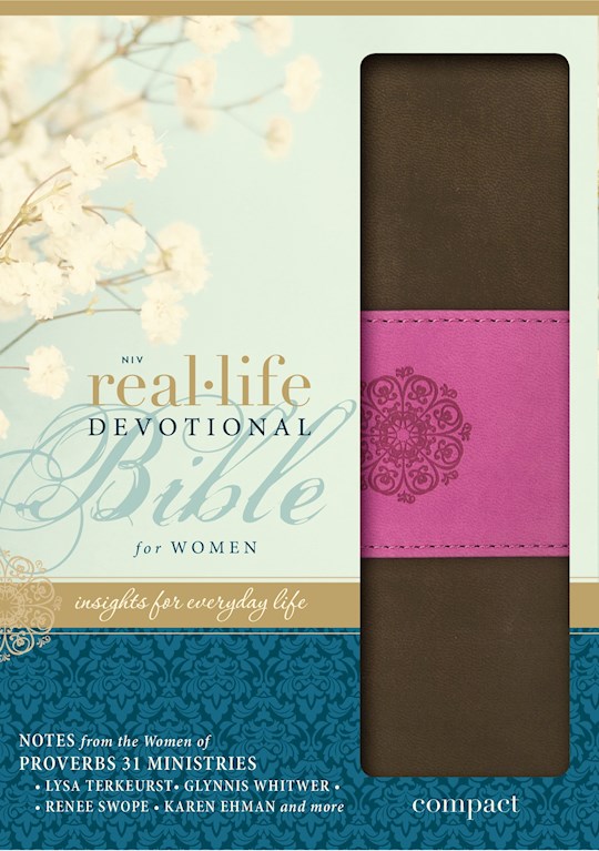 NIV Real-Life Devotional Bible For Women/Compact-Chocolate/Orchid Duo-Tone | SHOPtheWORD
