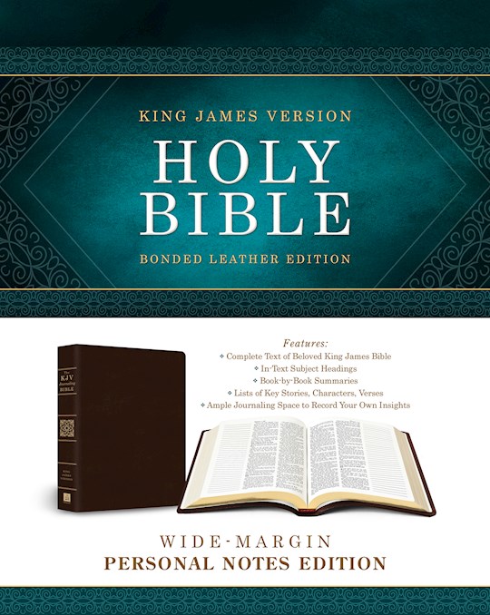 KJV Wide-Margin Personal Notes Bible-Burgundy Bonded Leather | SHOPtheWORD