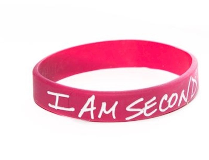 Bracelet-I Am Second Wristband-Pink (OP) | SHOPtheWORD