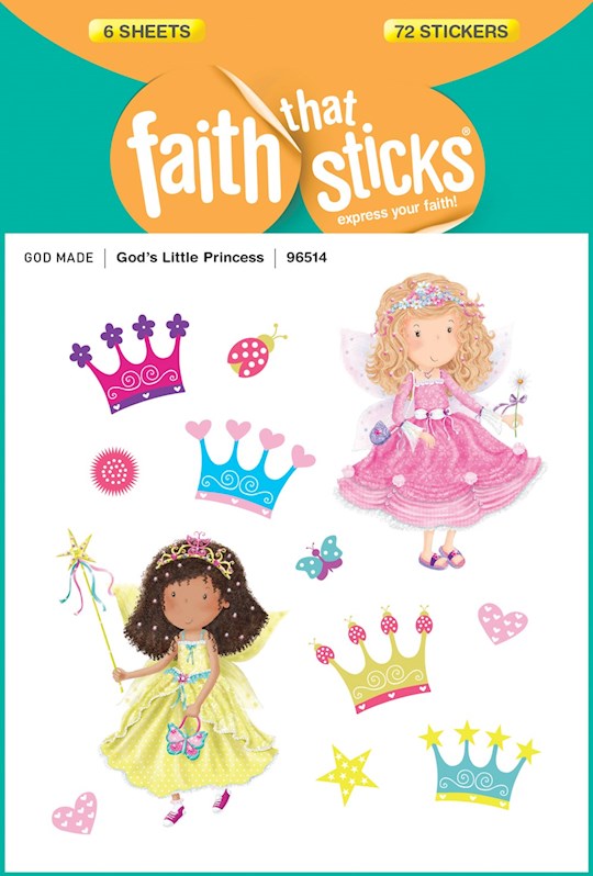 Sticker-God's Little Princess (6 Sheets) (Faith That Sticks) | SHOPtheWORD