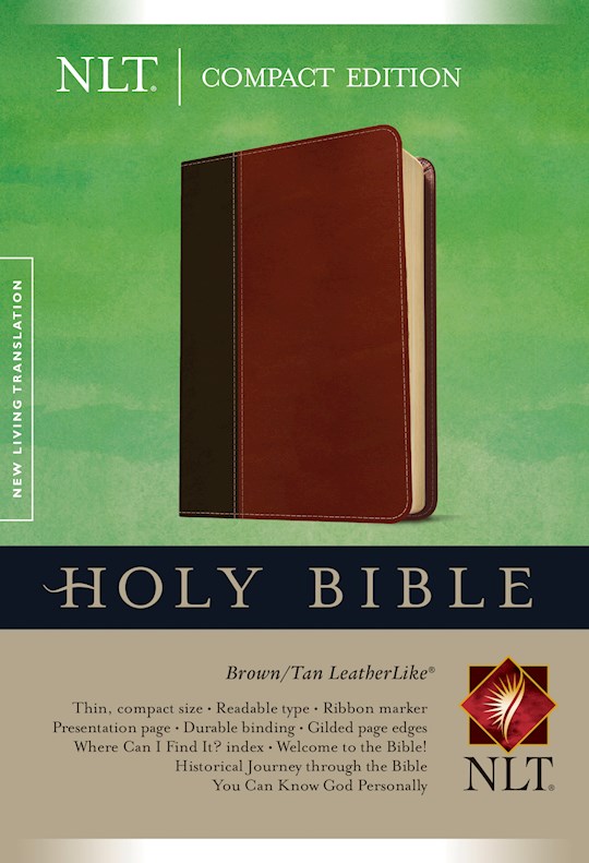 NLT Compact Edition-Brown/Tan TuTone | SHOPtheWORD
