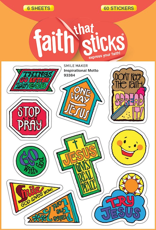 Sticker-Inspirational Motto (6 Sheets) (Faith That Sticks) | SHOPtheWORD