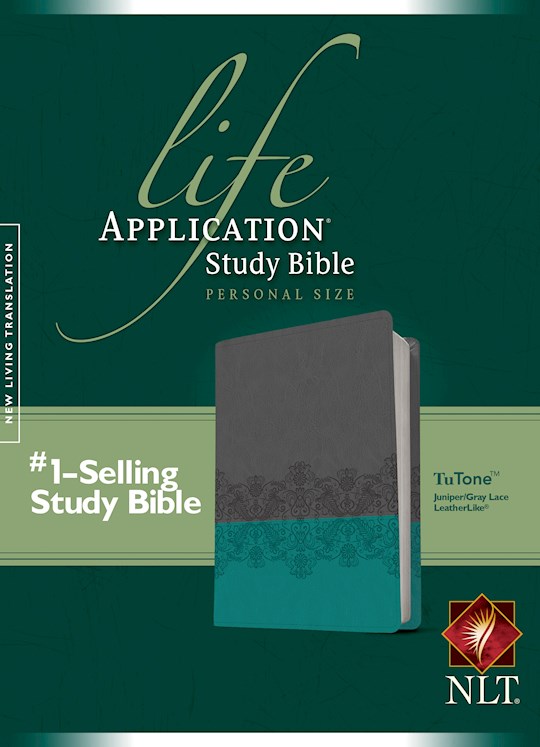 NLT Life Application Study Bible/Personal Size-Juniper/Gray Lace TuTone | SHOPtheWORD