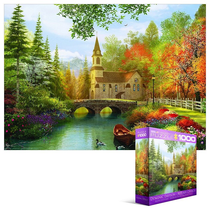Puzzle-Autumn Church (1000 Pieces) | SHOPtheWORD