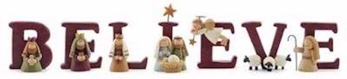 Nativity-B E L I E V E w/ Gift Box (Set Of 7 Letters) | SHOPtheWORD