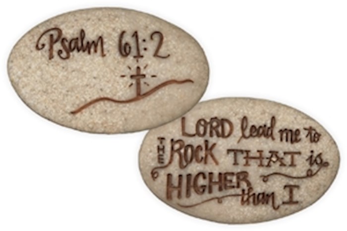 Stone-Psalm-Lord Lead Me To The Rock... Psalm 61:2 w/Cross (2