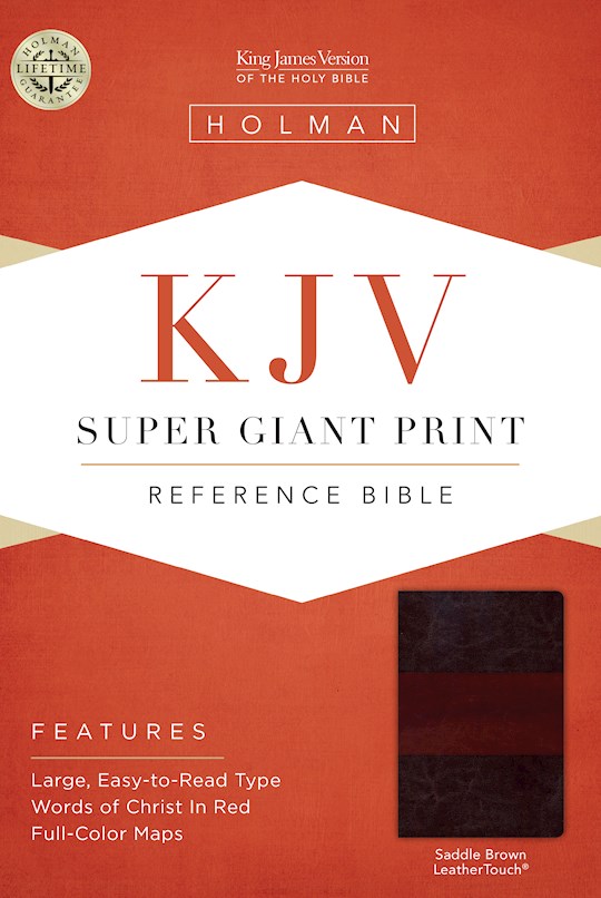 KJV Super Giant Print Reference Bible-Saddle Brown LeatherTouch | SHOPtheWORD