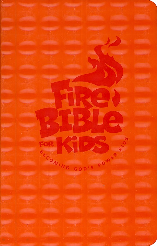NKJV Fire Bible For Kids-Orange Flexisoft | SHOPtheWORD
