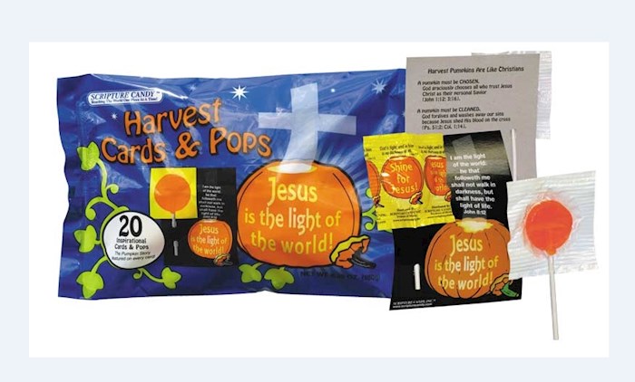 Candy-Scripture Harvest Cards & Pops (Pack Of 20) | SHOPtheWORD