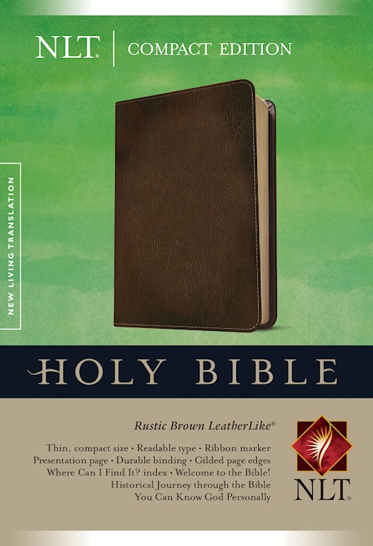 NLT Compact Edition-Rustic Brown LeatherLike | SHOPtheWORD
