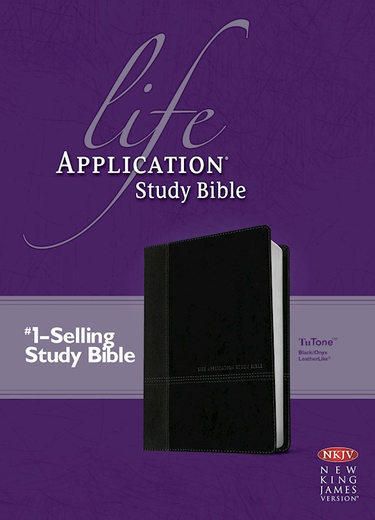 NKJV Life Application Study Bible-Black/Onyx TuTone | SHOPtheWORD