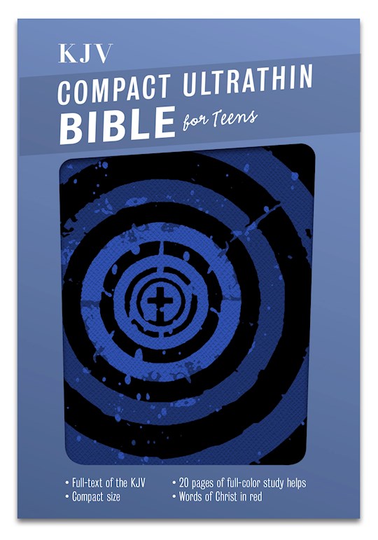 KJV Compact Ultrathin Bible For Teens-Blue Vortex LeatherTouch | SHOPtheWORD