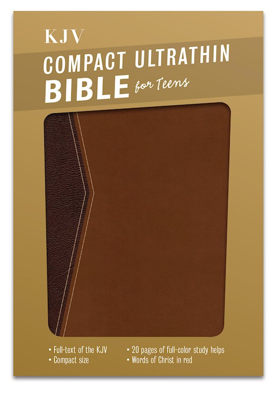 KJV Compact Ultrathin Bible For Teens-Walnut LeatherTouch | SHOPtheWORD