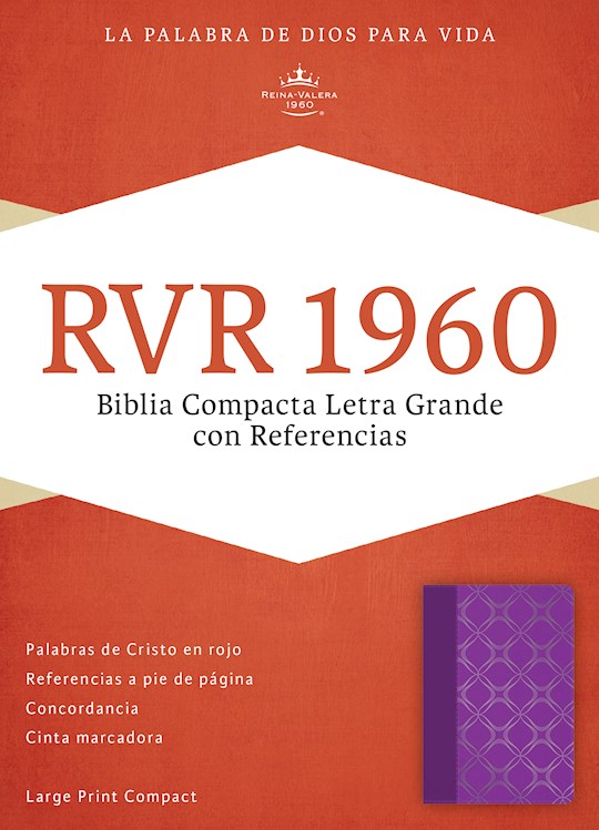Span-RVR 1960 Large Print Compact Reference Bible (Biblia Compacta Letra Grande)-Violet LeatherTouch | SHOPtheWORD