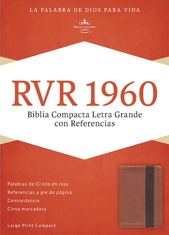Span-RVR 1960 Large Print Compact Reference Bible-Copper/Deep Brown LeatherTouch | SHOPtheWORD