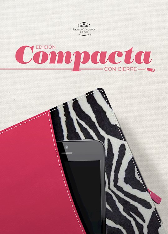 Span-RVR 1960 Compact Large Print Edition (Biblia Compacta Letra Grande)-Pink/Zebra LeatherTouch w/Zipper | SHOPtheWORD