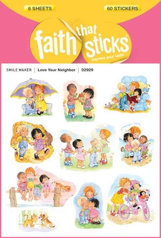 Sticker-Love Your Neighbor (6 Sheets) (Faith That Sticks) | SHOPtheWORD