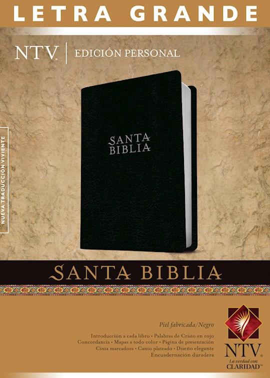 Span-NTV Personal Size Large Print Bible (Edicion Personal Letra Grande)-Black Bonded Leather Indexed | SHOPtheWORD