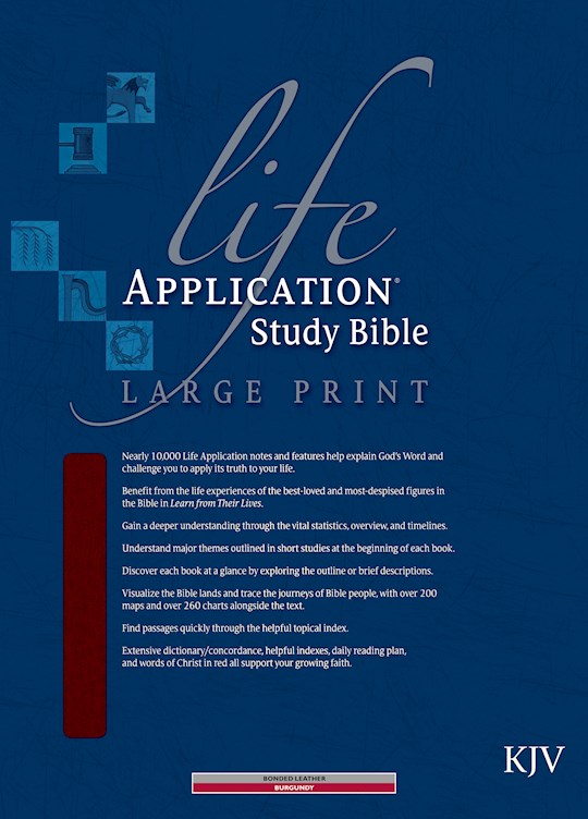 KJV Life Application Study Bible/Large Print-Burgundy Bonded Leather Indexed | SHOPtheWORD