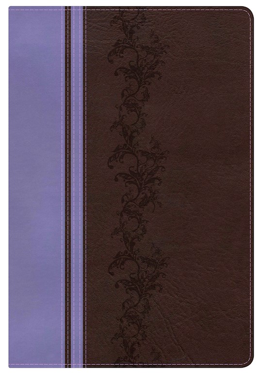 KJV Holman Rainbow Study Bible-Brown/Lavender LeatherTouch Indexed | SHOPtheWORD