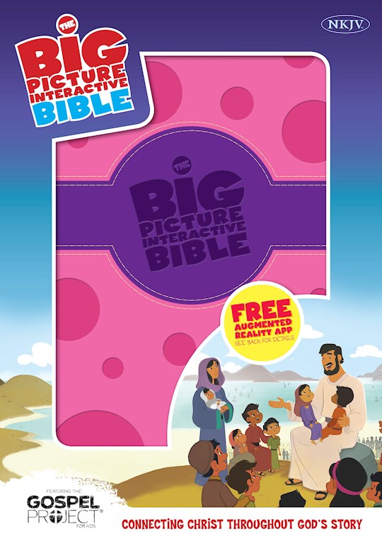 NKJV Big Picture Interactive Bible-Purple/Pink Polka Dot LeatherTouch | SHOPtheWORD