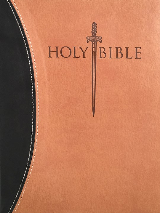 KJVER Thinline Bible/Large Print-Black/Tan Ultrasoft | SHOPtheWORD