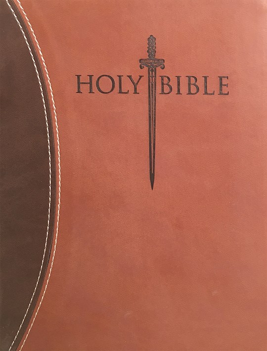 KJVER Thinline Bible/Large Print-Dark Brown/Light Brown Ultrasoft | SHOPtheWORD