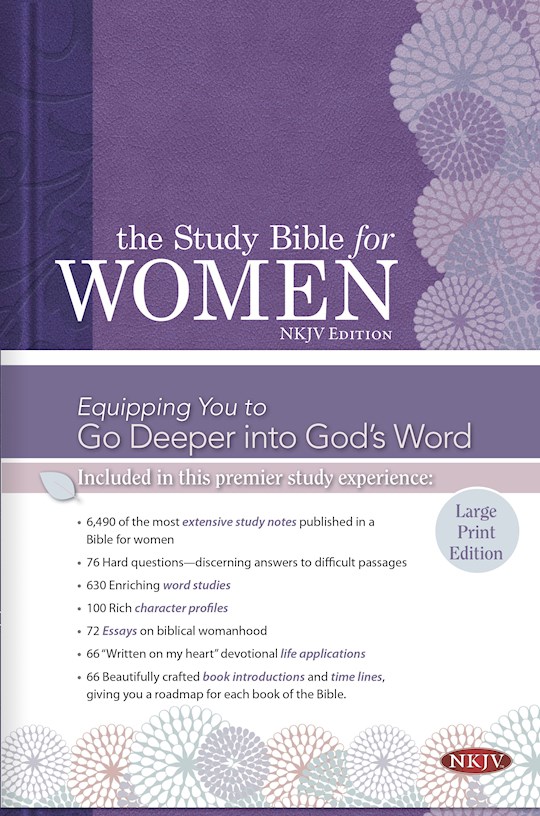 NKJV Study Bible For Women/Large Print-Hardcover | SHOPtheWORD