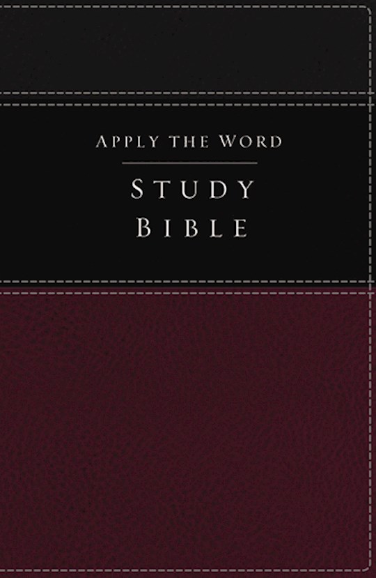 NKJV Apply The Word Study Bible (Full Color)-Deep Rose/Black LeatherSoft Indexed | SHOPtheWORD