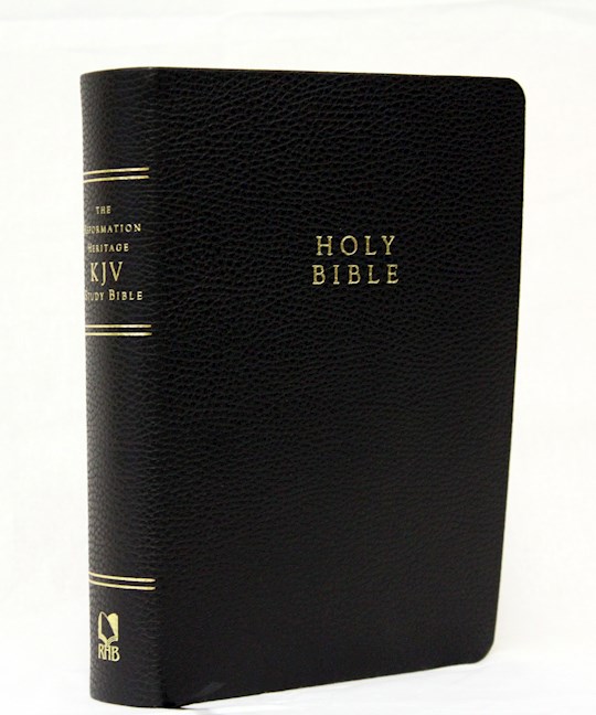 KJV Reformation Heritage Study Bible-Black Premium Dollaro Leather | SHOPtheWORD