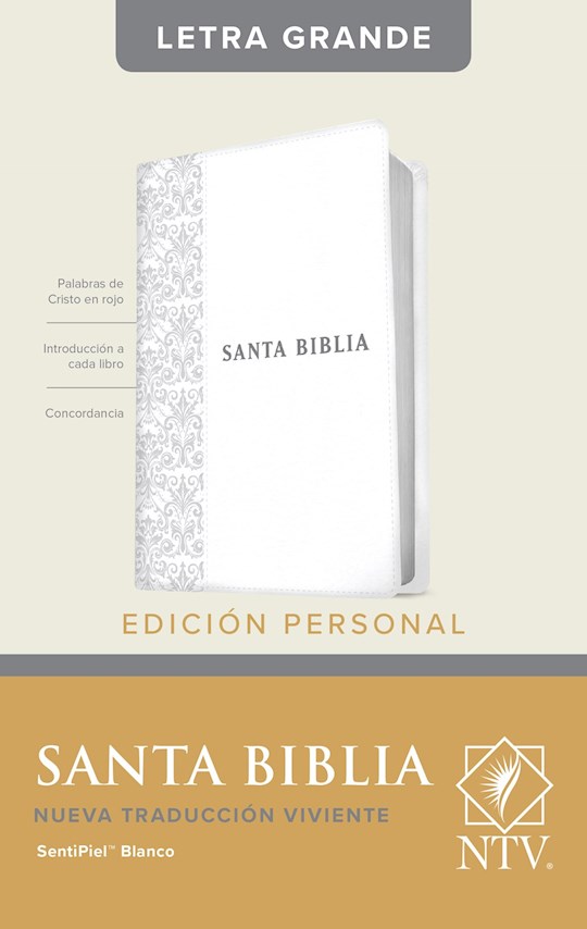 Span-NTV Personal Size Large Print Bible (Edicion Personal Letra Grande)-White LeatherLike Indexed | SHOPtheWORD