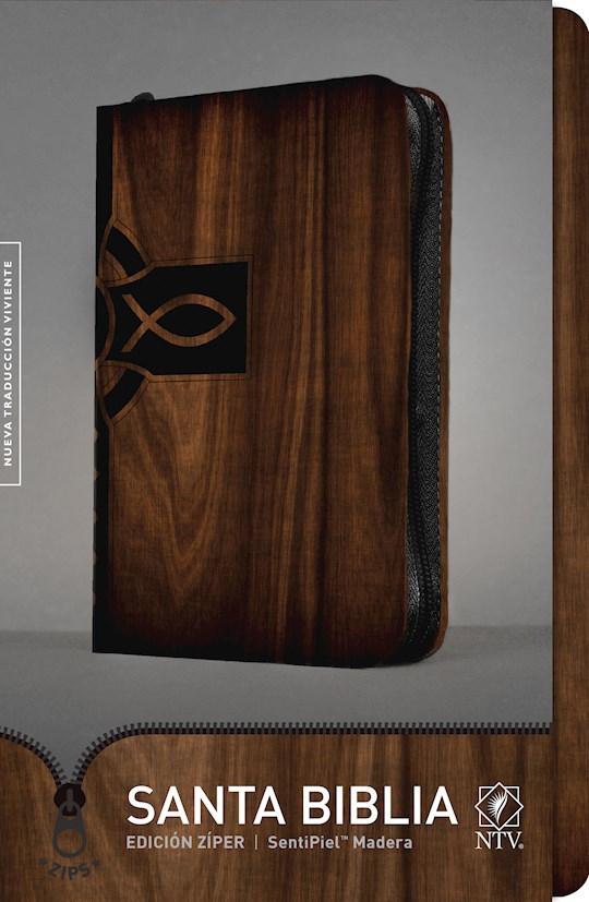 Span-NTV Bible (Santa Biblia Edicion Ziper)-Wood Color LeatherLike W/Zipper | SHOPtheWORD