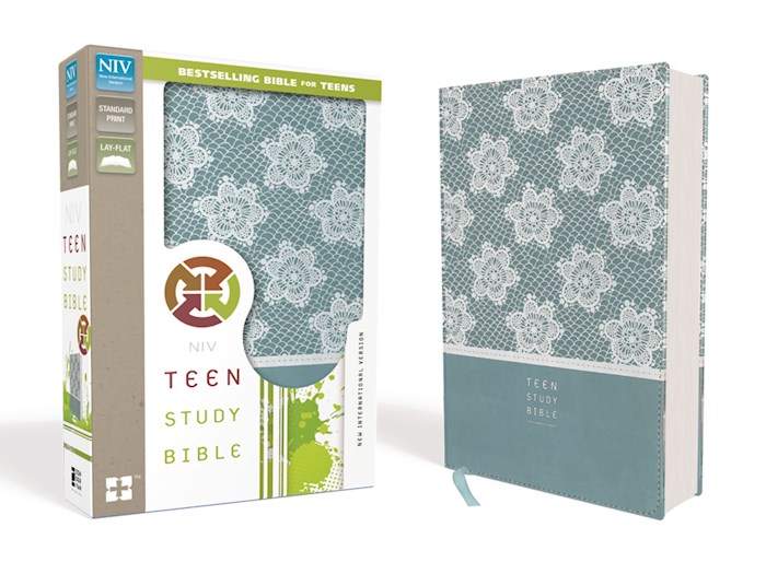 NIV Teen Study Bible-Teal w/Lace Duo-Tone | SHOPtheWORD