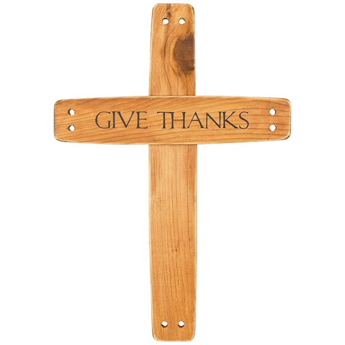 Wall Cross-Forever Remembered-Give Thanks (21 x 14.5) (Pack Of 2) | SHOPtheWORD